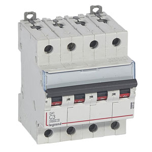 Купить Legrand DX3 6000 Автоматический выключатель 10кА 4P 400В 3А 4 мод (С) 407922
