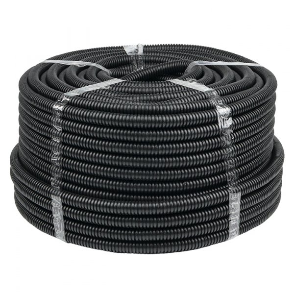 EKF PROxima Труба гофр. ПНД Plast с зондом d20мм (100м.) черная