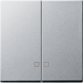 Gira S-55 Алюминий Клавиша 2-ая с линзами подсветки 063126