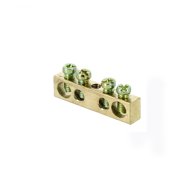 EKF PROxima Шина PEN "ноль-земля" (6х9мм) 4 отверстия латунь крепеж по центру