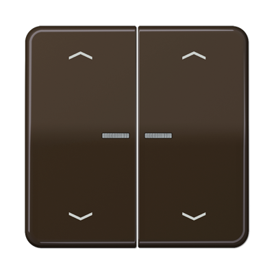 JUNG Клавиша для KNX кнопки, 2 группы с окошком и символами "стрелки" дюропласт коричневый CD102KO5PBR