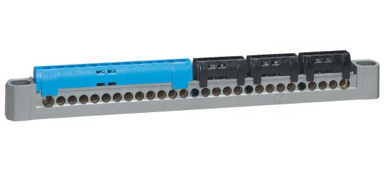 Legrand Клеммный блок 3P+N (по 4 подключения на фазу, 13 подключений на нейтраль) 404814