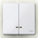 Купить SE Merten SM Бел Актив Клавиша 2-ая, с окошком для световой индикации IP44 MTN3424-0325