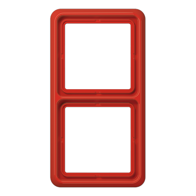 JUNG Рамка для вертикальной и горизонтальной установки ударопрочная, 2-кратная красный CD582WURT