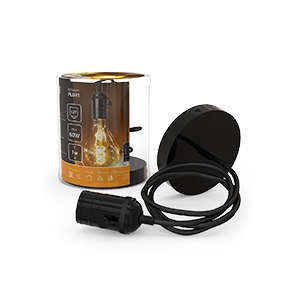 Gauss Светильник подвесной PL041 черный E27, 1 м, 1/40