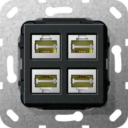 Gira S-55 Разъем MJ RJ45 Cat 6A 10 GB 4 местн. LSA Plus 569910