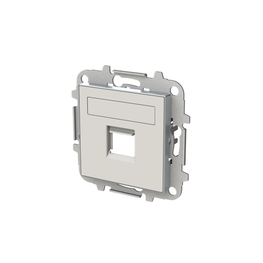 Купить ABB SKY Дюна Накладка для 1-го суппорта/разъёма типа 2017... или 2018..., со шторками и полем для надписи 2CLA851810A6201