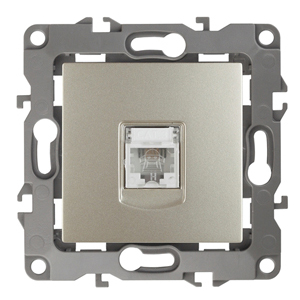 ЭРА 12-3105-04 Шампань Розетка телефонная RJ11, IP20, 12