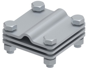 OSTEC Соединитель 65х65 пруток-полоса с разделительной пластиной, гор. цинк