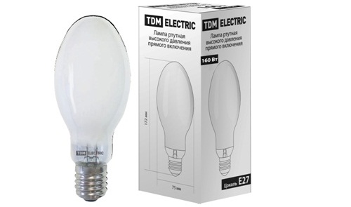 Купить TDM Лампа ртутная высокого давления прямого включения ДРВ 1000 Вт Е40 SQ0325-0023