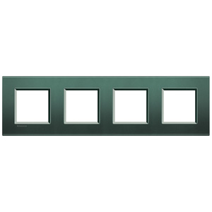 BT LL Зеленый шелк Рамка прямоугольная, 4 поста LNA4802M4PK