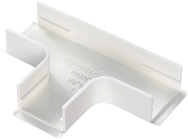 SPL Ответвление Т-образное для мини-плинтусов 20x12,5 белое (030224 - SPL - 020005S)
