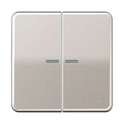 JUNG Клавиша для KNX кнопки, 2 группы с окошком металл платина CD102KO5PT
