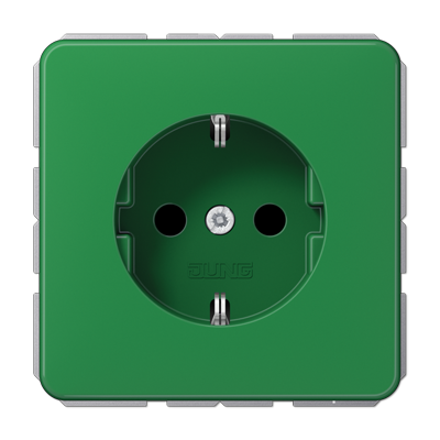 JUNG SCHUKO®-розетка 16 A / 250 B ~ с защитой от детей, зелёная CD1521BFKIGN