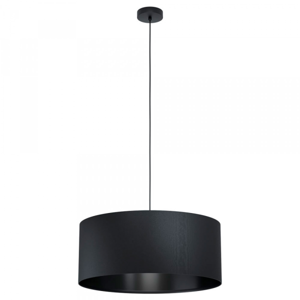 Eglo 99043 Подвес MASERLO 1, 1x40W(E27), 530, сталь, черный/текстиль, черный