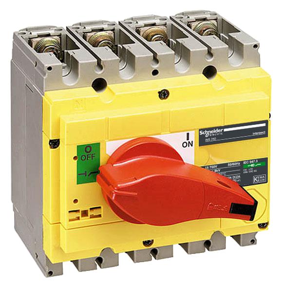 Купить SE Interpact INS/INV Выключатель-разъединитель INS250 4P 200A красно-желтая 31123
