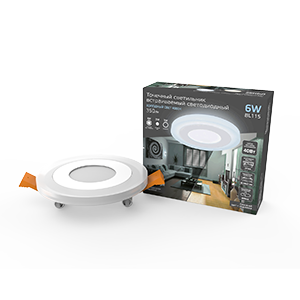 Gauss Светильник Backlight круг 3+3W 350lm 4000K 180-265V IP20 монт Ø85 105*31мм 3 реж LED BL115