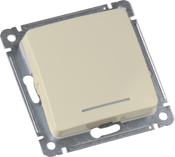 Hegel Мастер внутр Слоновая кость ВС16-362-01 Переключатель 1-клавишный, с индикацией