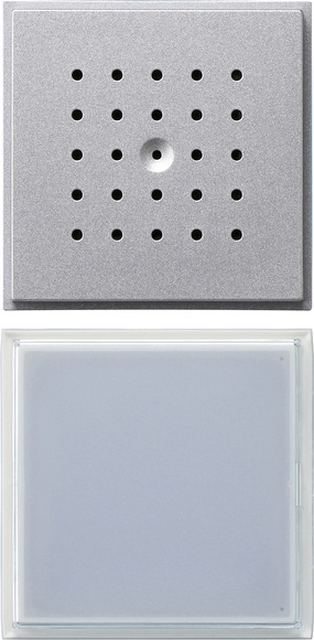 Gira TX-44 Алюминий Вызывная станция (аудио) для скрытого монтажа, на 1 абонента, белая подсветка 126065