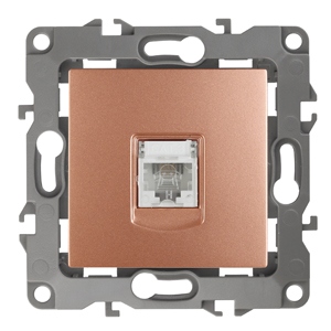 ЭРА 12-3105-14 Медь Розетка телефонная RJ11, IP20, 12