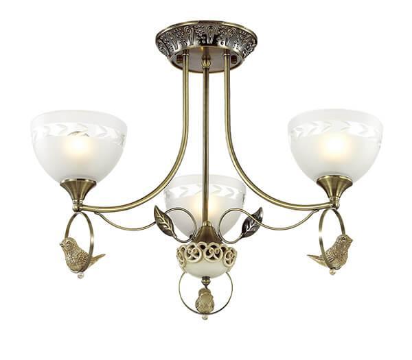 Lumion 3403/3C LN17 246 бронзовый/стекло/декор полирезина Люстра потолочная E27 3*40W 220V HORAS