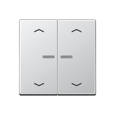 JUNG Клавиша для KNX кнопки, 2 группы, с окошком, символы стрелки дюропласт алюминий A102KO5PAL