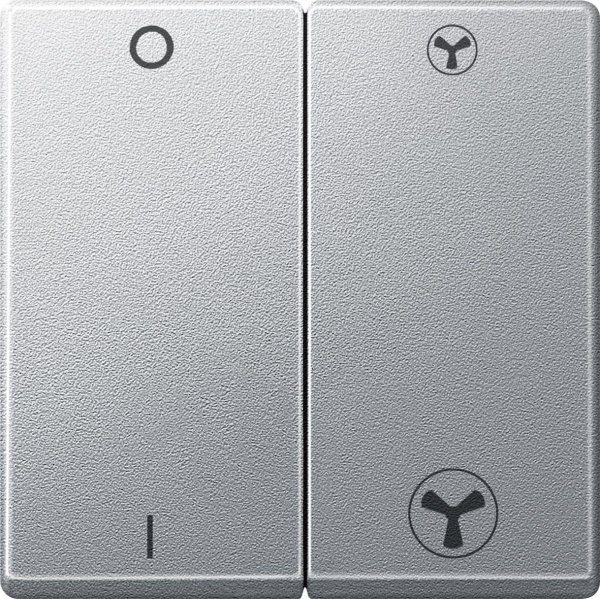 Купить SE Merten SM Алюминий Две клавиши для механизма выключателя вентилятора MTN435060