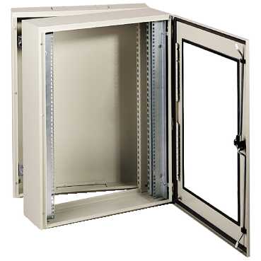 Купить SE Шкаф 19" с прозрачной дверью 2-х корп.8U глубина 380 NSYVD2M8U4