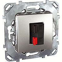 Купить SE Unica Top Алюминий Аудиорозетка 1-ая MGU5.486.30ZD