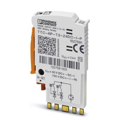 Phoenix Contact TTC-6P-T3-24DC-I-P Штекерный модуль для защиты от перенапряжений, тип 3 1027591