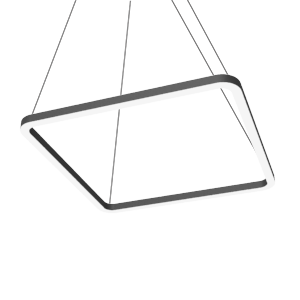 Varton Светодиодный светильник Enso Q 990х990х40 мм 57 Вт 4000 K подвесной RAL9005 черный матовый с рассеивателем опал V1-R0-9Q525-30000-2005740