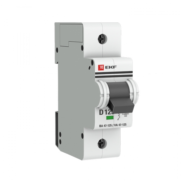 EKF PROxima ВА 47-125 Автоматический выключатель (D) 1P 125А 15кА mcb47125-1-125D