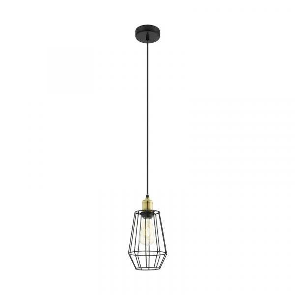 Eglo Подвес DENHAM, 1x60W (E27), Ø155, H1100, сталь, бронза, черный 49791