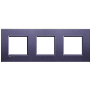 BT LL Синий шелк Рамка прямоугольная, 3 поста LNA4802M3CB