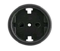 BIRONI Шедель Пластик Черный Накладка для розетки (скрытый монтаж) B3-061-23