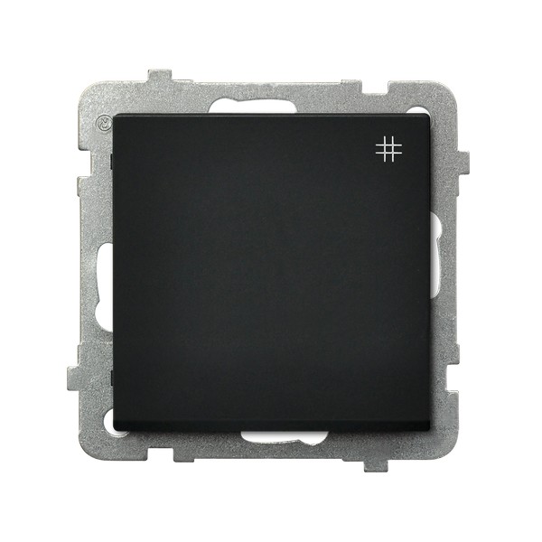 Ospel Sonata Черный металлик Выключатель перекрестный (сх.7), без рамки ŁP-4R/m/33