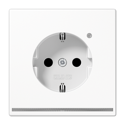 JUNG SCHUKO-розетка с LED подсветкой, белый LS1520-OWWLNW