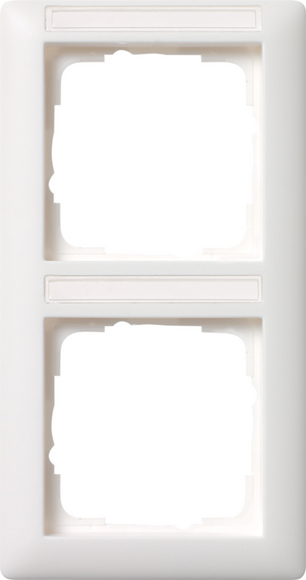 Gira Standard 55 Бел матовый Рамка 2-я верт с полем для надписи 110227