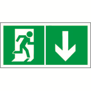 Белый свет Знак безопасности PS-50206.E39"Указ. двери эвакуац. выхода (прав.)" a18218