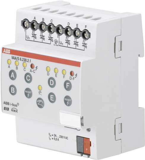 ABB KNX VAA/S6.230.2.1 Активатор электронный термоэлектрических приводов, 6-канальный, 24/220В 2CDG110116R0011