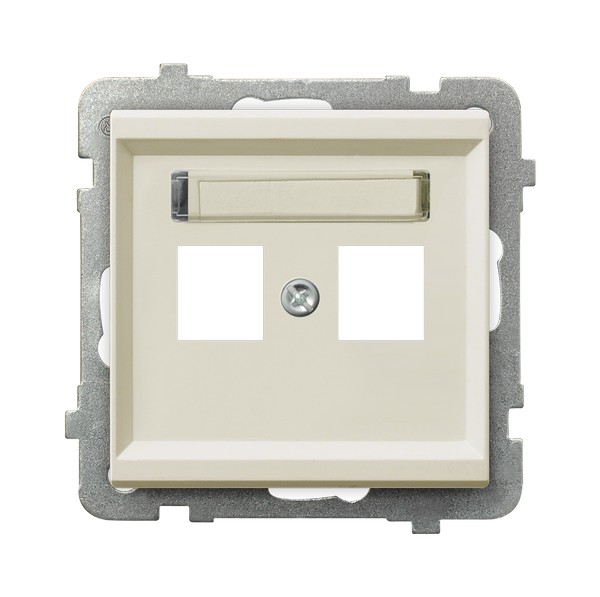 Ospel Sonata Бежевый Накладка компьютерной розетки 2-й, без рамки GPK-2R/p/27