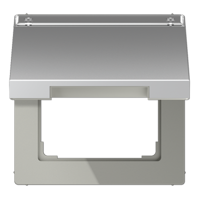 JUNG LS 990 Алюминий Крышка откидная для розеток и изделий 50х50 с полем для надписи AL2990NAKL