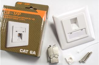 Розетка компьютерная OS-1FP однопортовая экранированная (FTP)