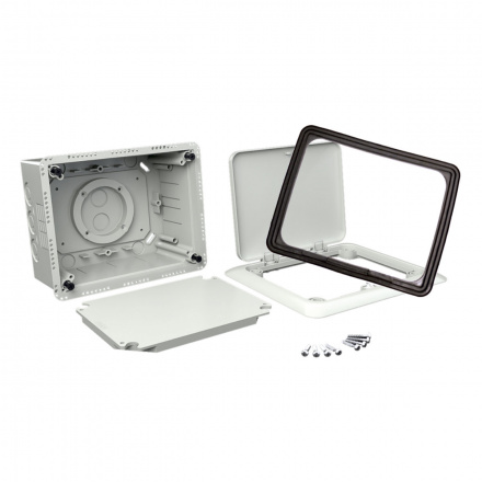 Kopos Коробка с откидной крышкой для утепленного фасада KUZ VO (KB) 140х180х86-146мм KUZ-VO_KB