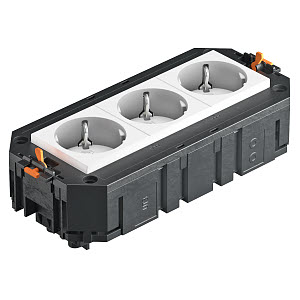 Купить OBO Bettermann Коробка монтажная укомплектованная UT3 GST18i (3 розетки) 7404664