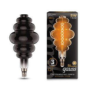 Gauss Лампа Filament Honeycomb 8W 380lm 2700К Е27 gray flexible LED 159802008