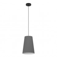 Eglo 390135 Подвес PETROSA, 1x40W(E27), сталь, черный, текстиль, серый, белый