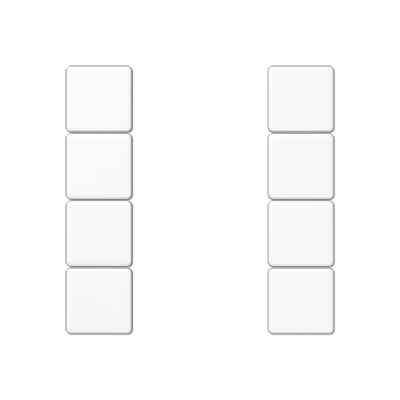 JUNG Белый Комплект накладок 4гр A504TSAWW