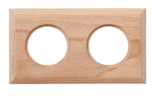 BIRONI Шедель Бук Натурэль Рамка 2-ая на бревно 220мм (скрытый монтаж) BF4C22-620-10