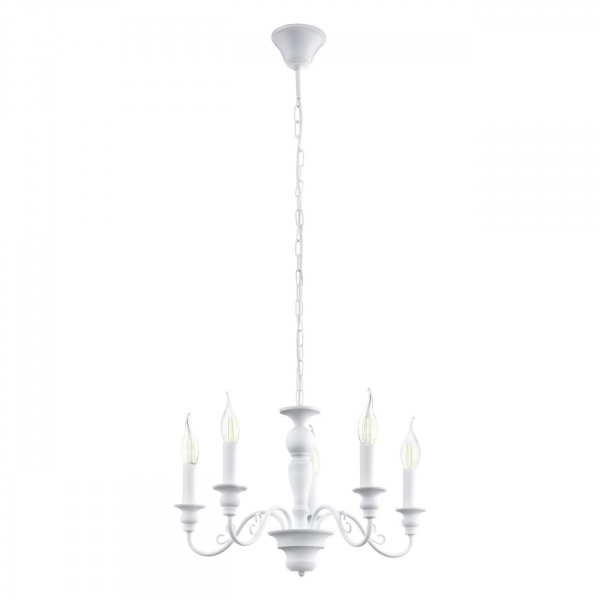 Eglo Люстра CAPOSILE, 5х40W (E14), ?545, H1100, сталь, белый 49851